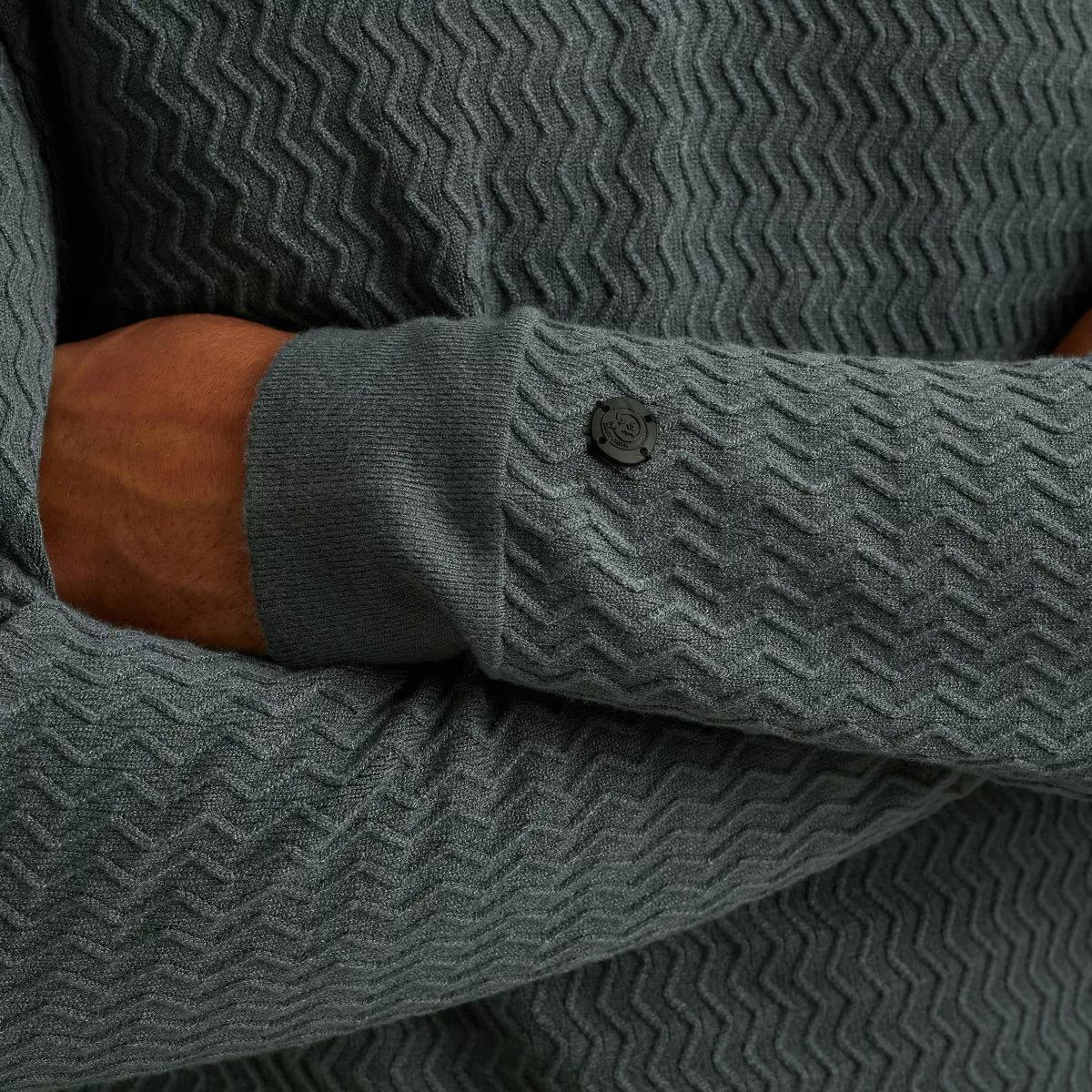 CAST IRON Half Zip Pullover - Donker Grijs