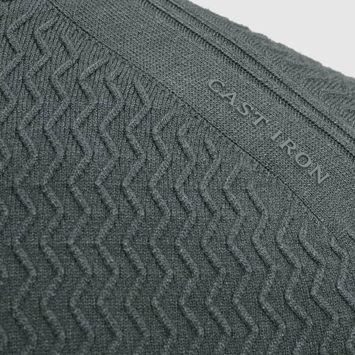 CAST IRON Half Zip Pullover - Donker Grijs