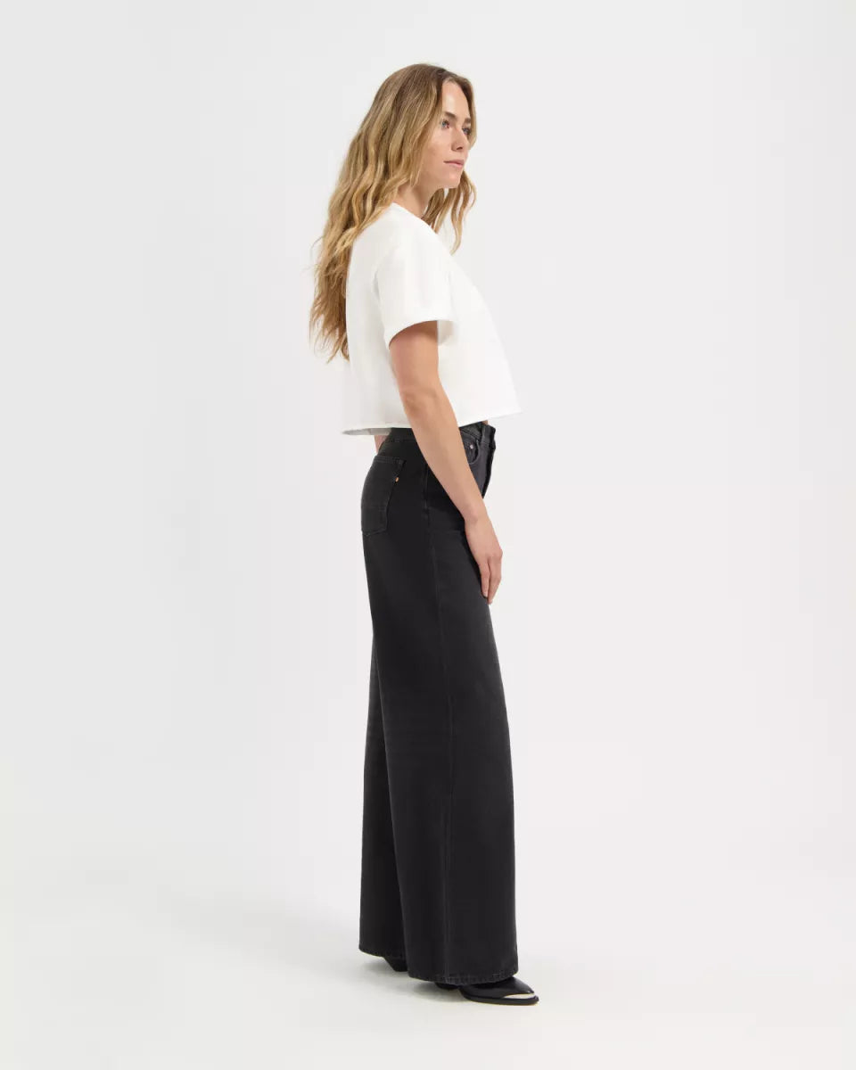 KUYICHI Harper Loose Flare - Smoky Noir