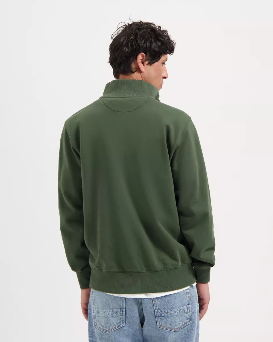 KUYICHI Vince Zip Sweat - Moss Green