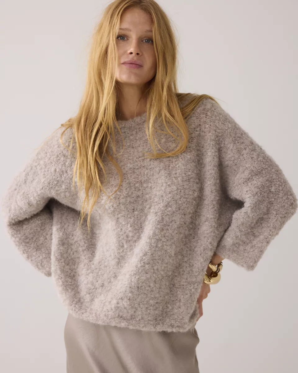 SUMMUM Sweater Soft Boucle Knit