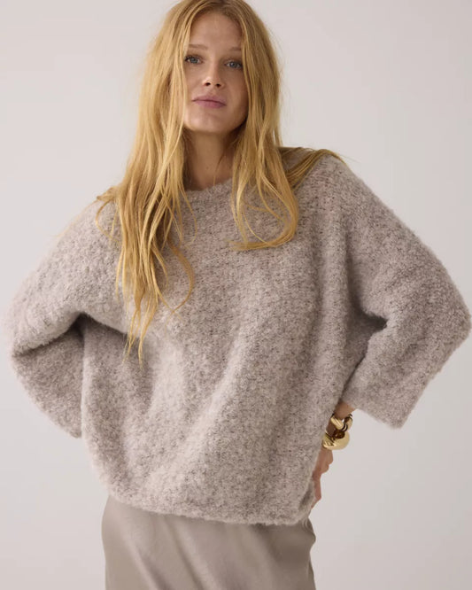 SUMMUM Sweater Soft Boucle Knit