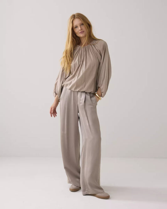 SUMMUM Boxy top glanzend