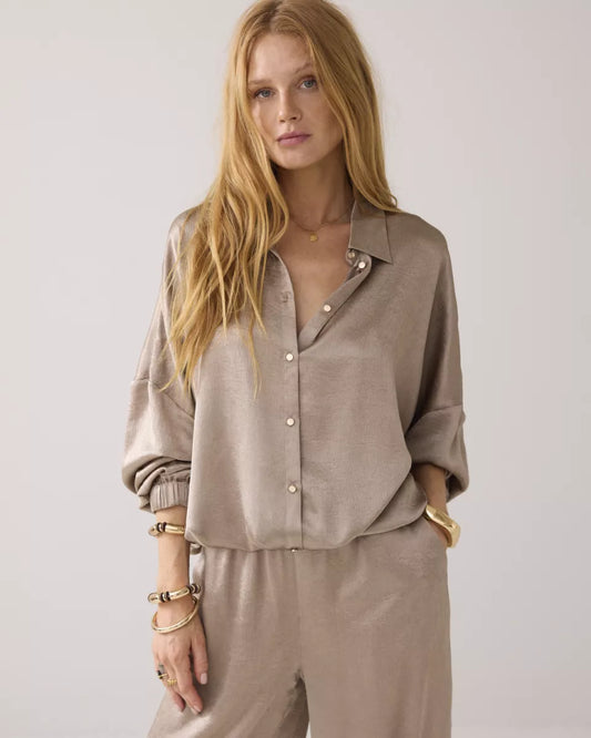 SUMMUM Blouse Crinkle Satin