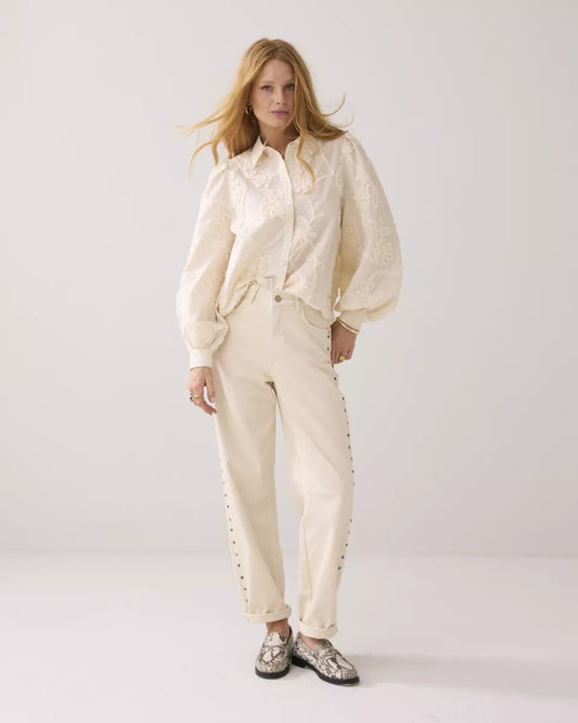 SUMMUM Blouse met Flower tape