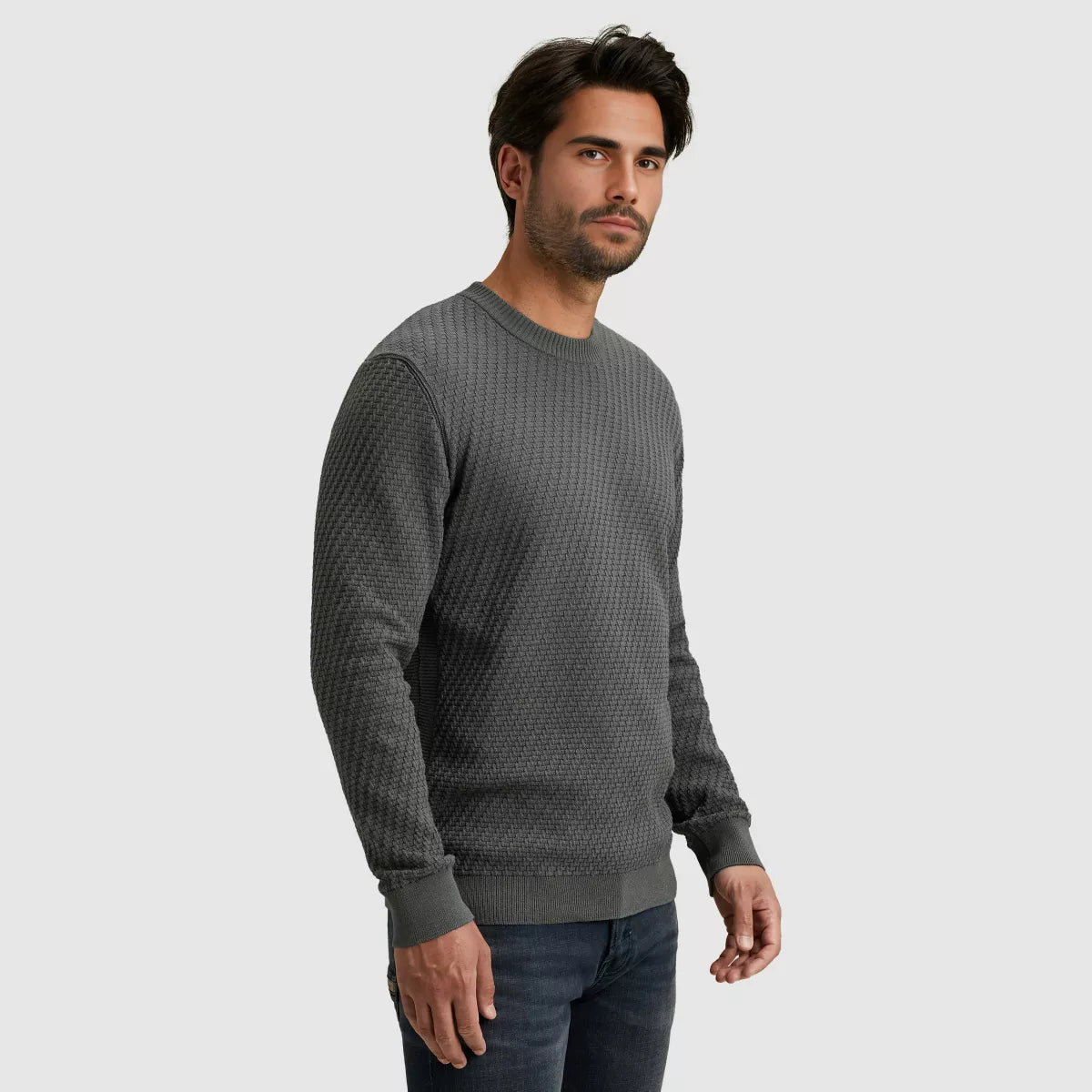 CAST IRON Knit Pullover - Grijs