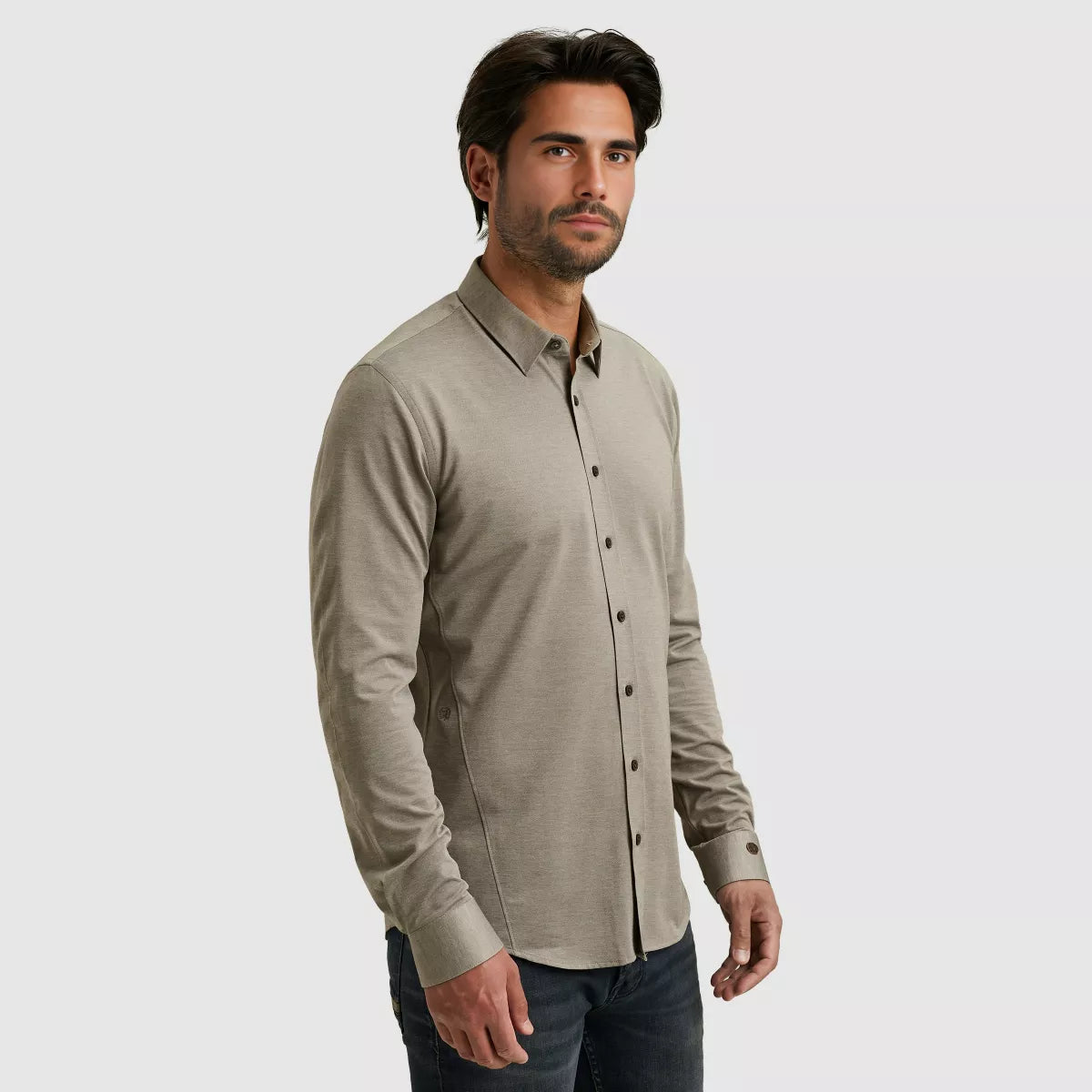 CAST IRON Long Sleeve Shirt - Army Groen