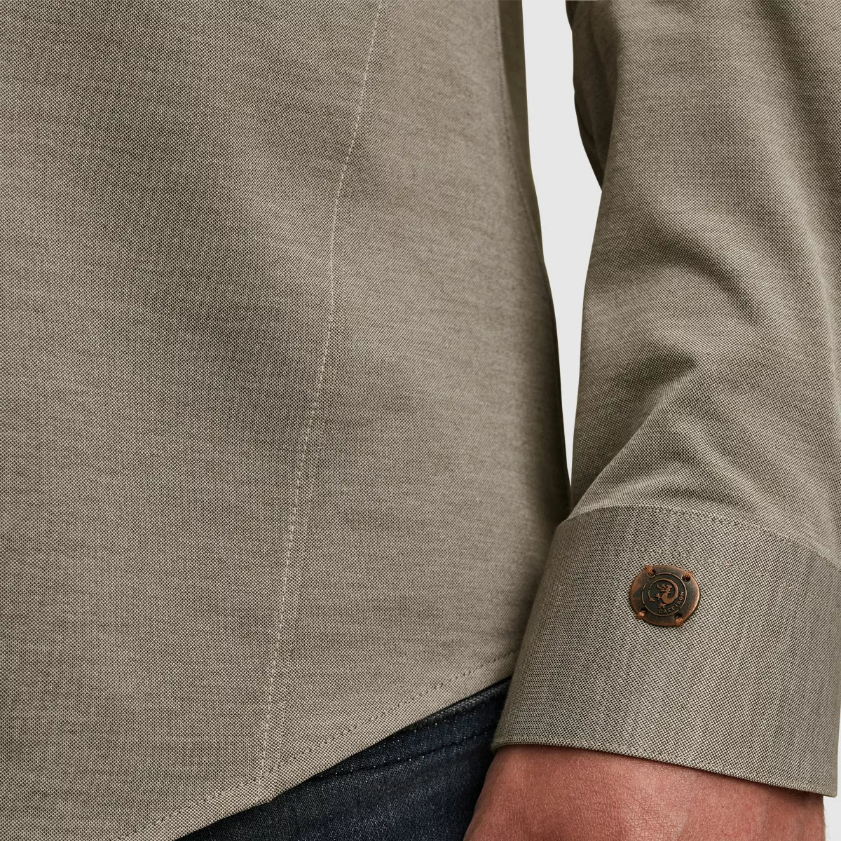 CAST IRON Long Sleeve Shirt - Army Groen