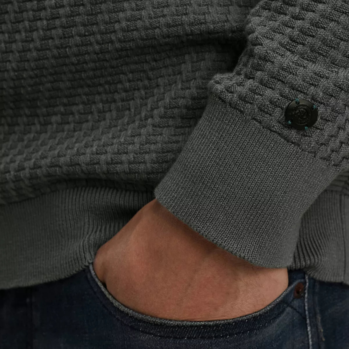 CAST IRON Knit Pullover - Grijs