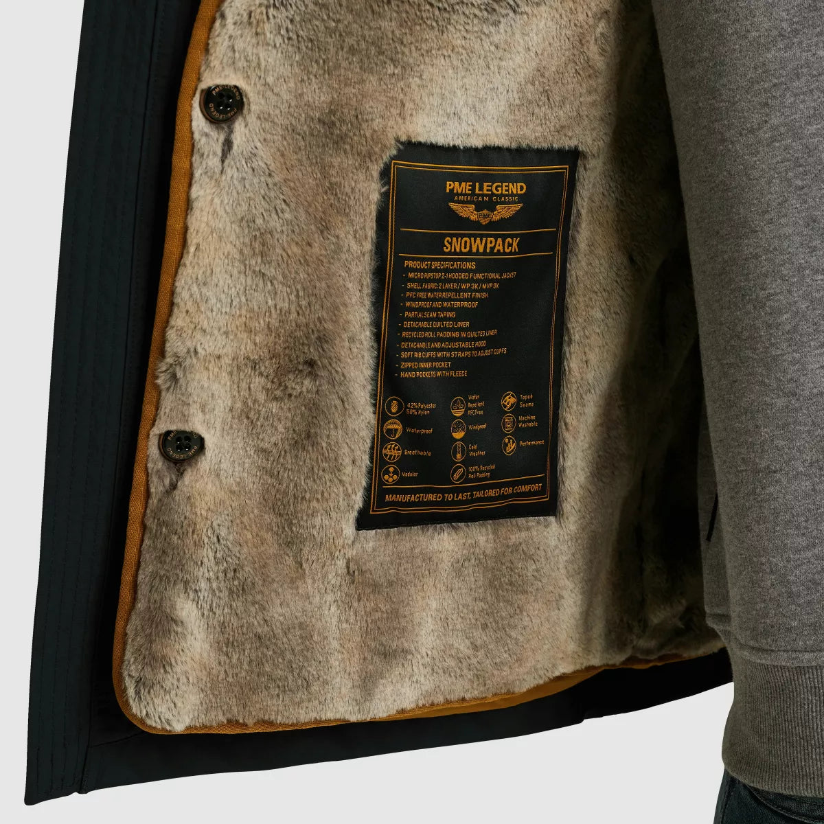 PME-LEGEND Semi Long Jacket - Blauw