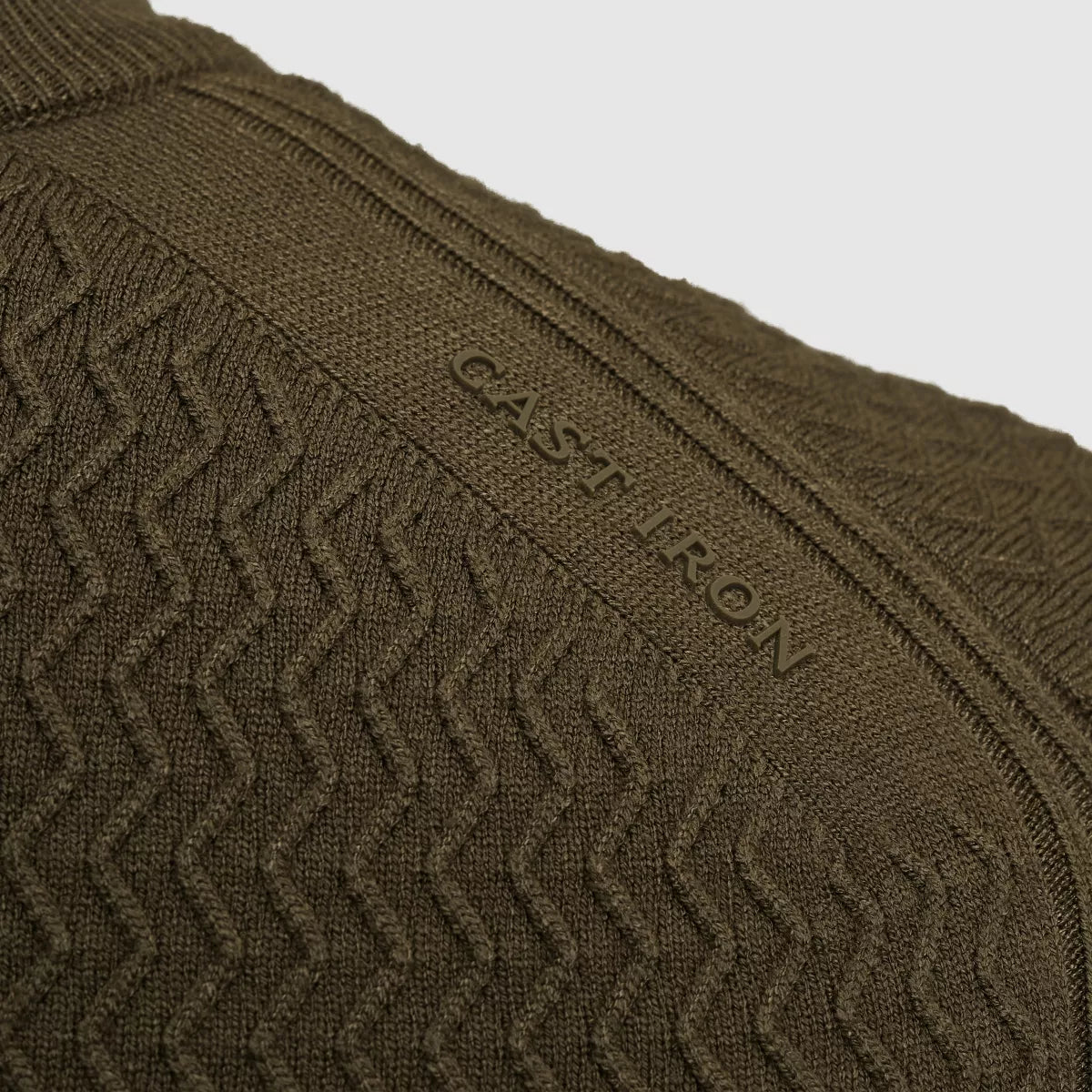 CAST IRON Half Zip Pullover - Army Groen