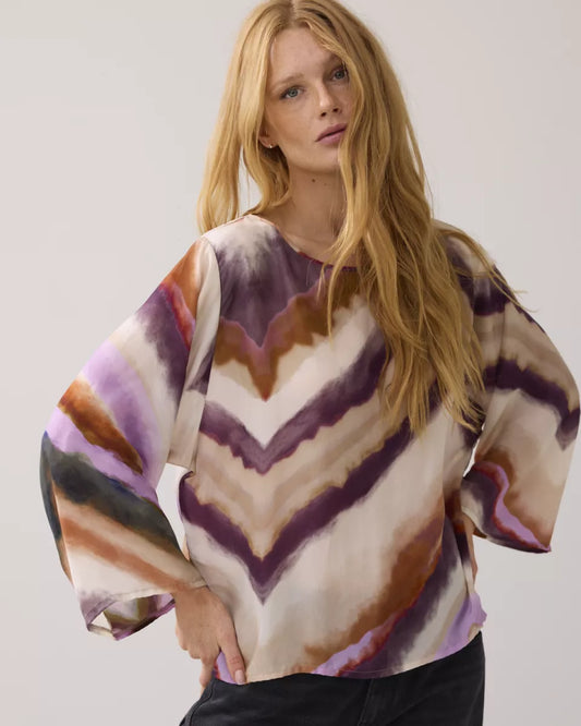 SUMMUM Top Zigzag Print