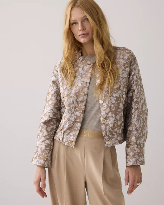 SUMMUM Jacket Bomber Leaves Jaquard