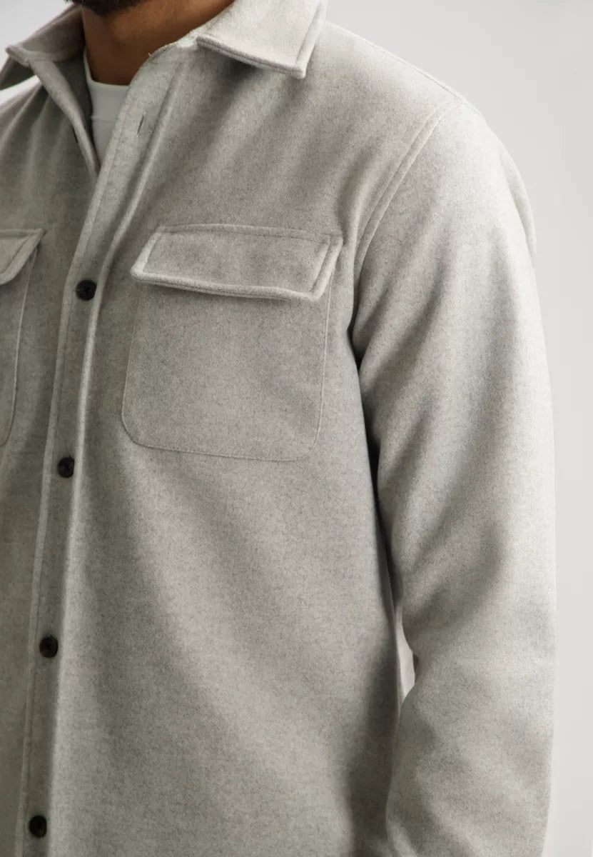 DSTREZZED Ulrik Overshirt -  Ghost Grey