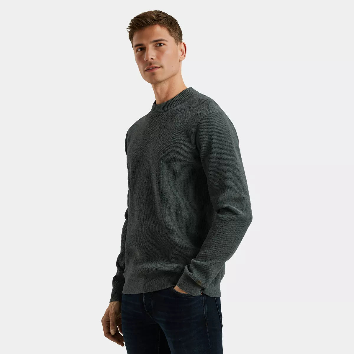 CAST IRON Knit Pullover Soft Blend - Groen
