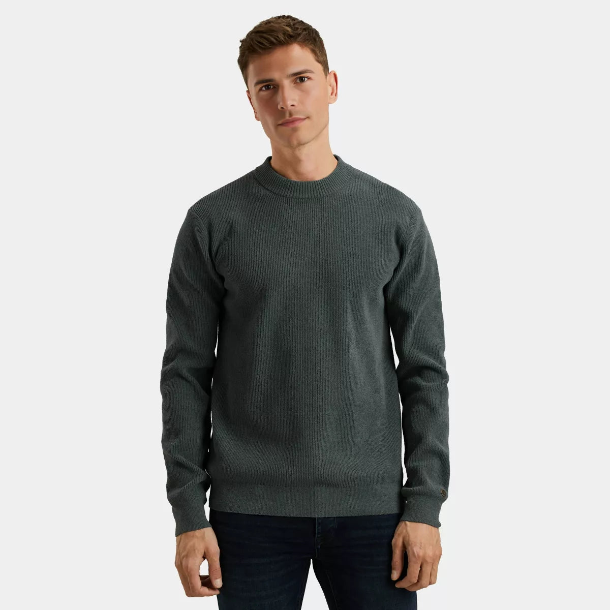 CAST IRON Knit Pullover Soft Blend - Groen