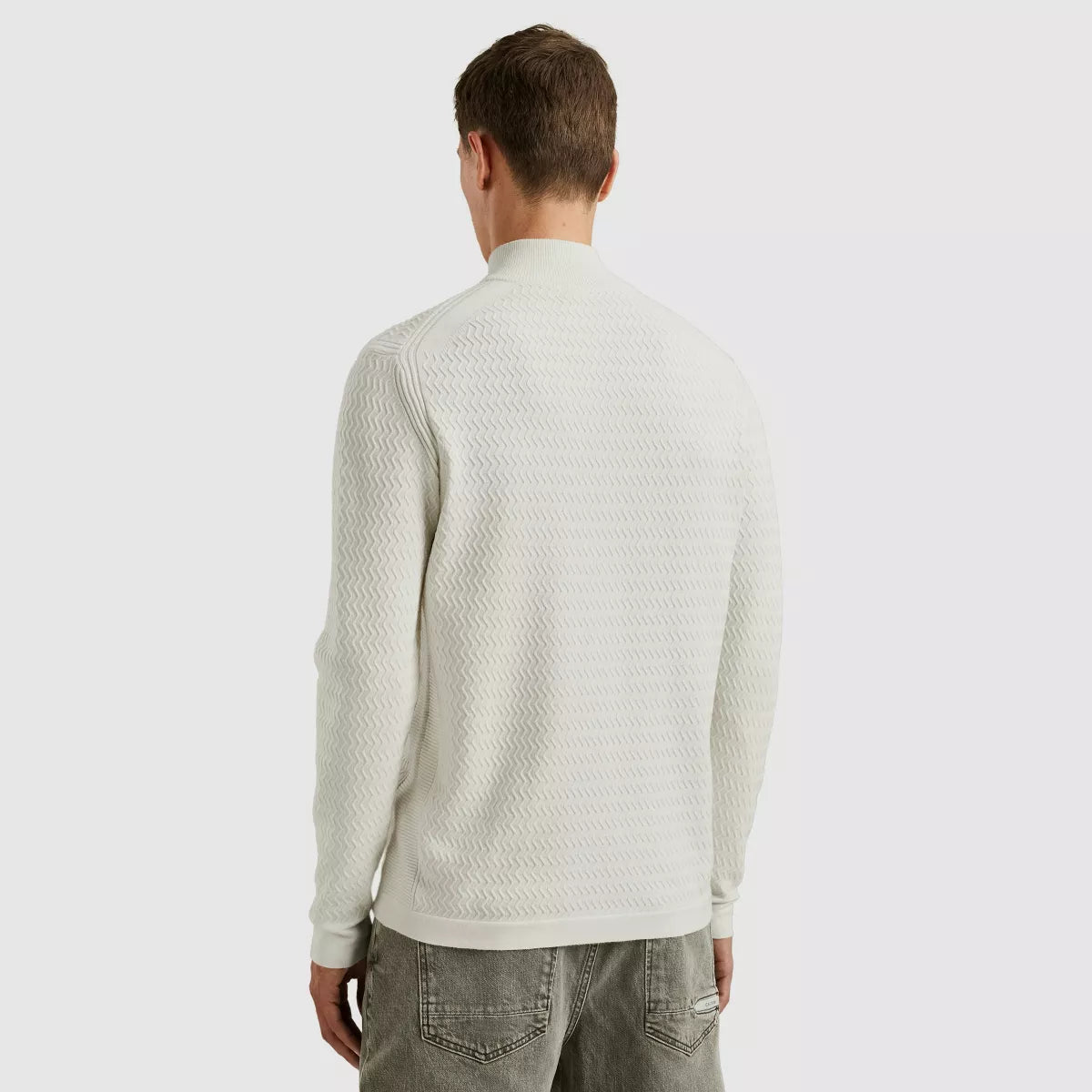 CAST IRON Half Zip Pullover - Off White