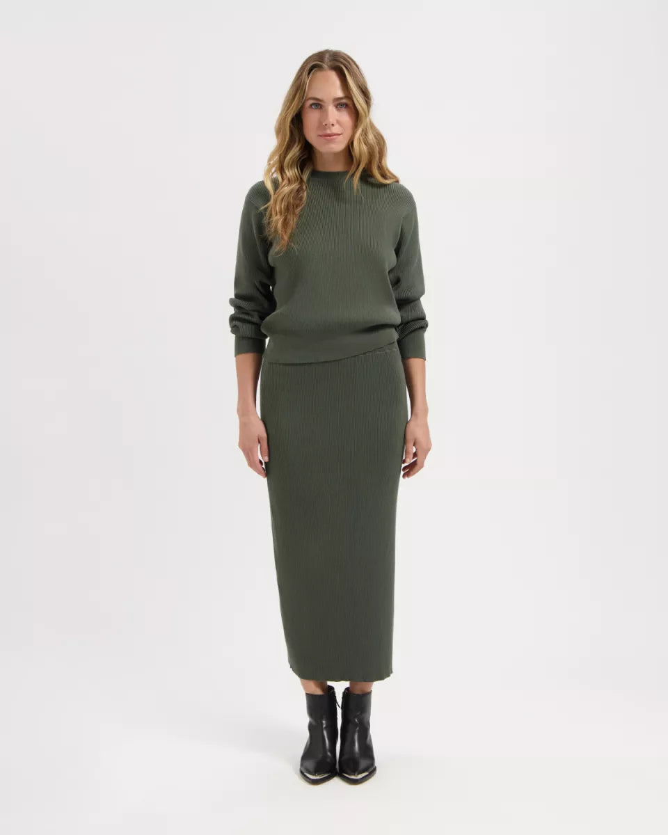KUYICHI Keira Skirt - Moss Green