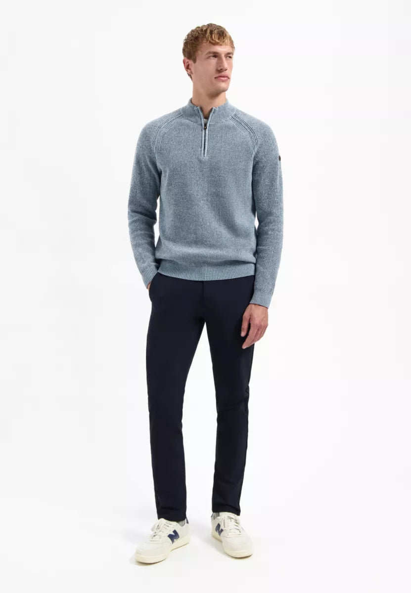 NO EXCESS Pullover Half Zip - Dusty Blue