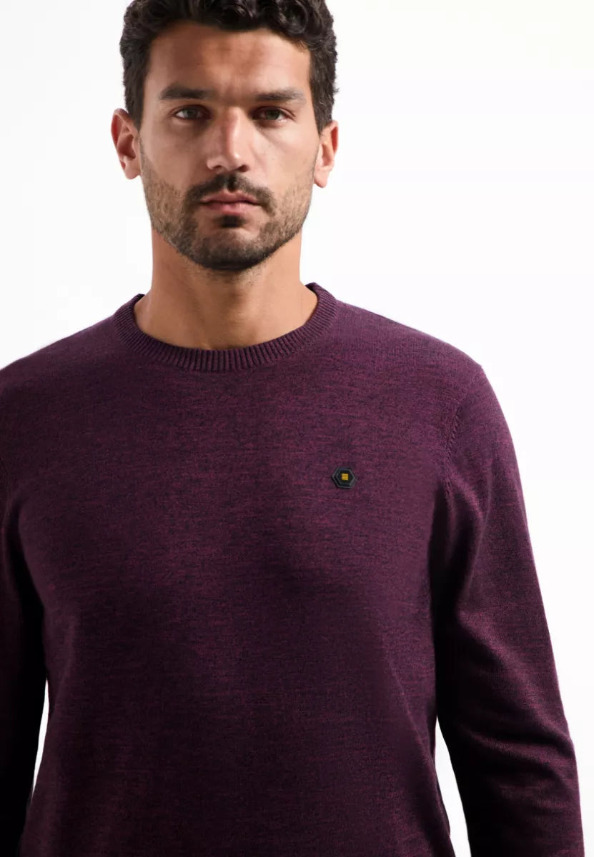 NO EXCESS Pullover Crewneck 2 Coloured Melange
