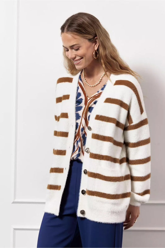 STUDIO ANNELOES Joyce Stripe Cardigan