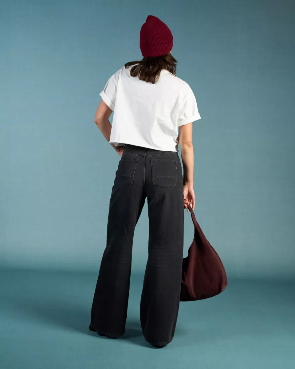 KUYICHI Harper Loose Flare - Smoky Noir