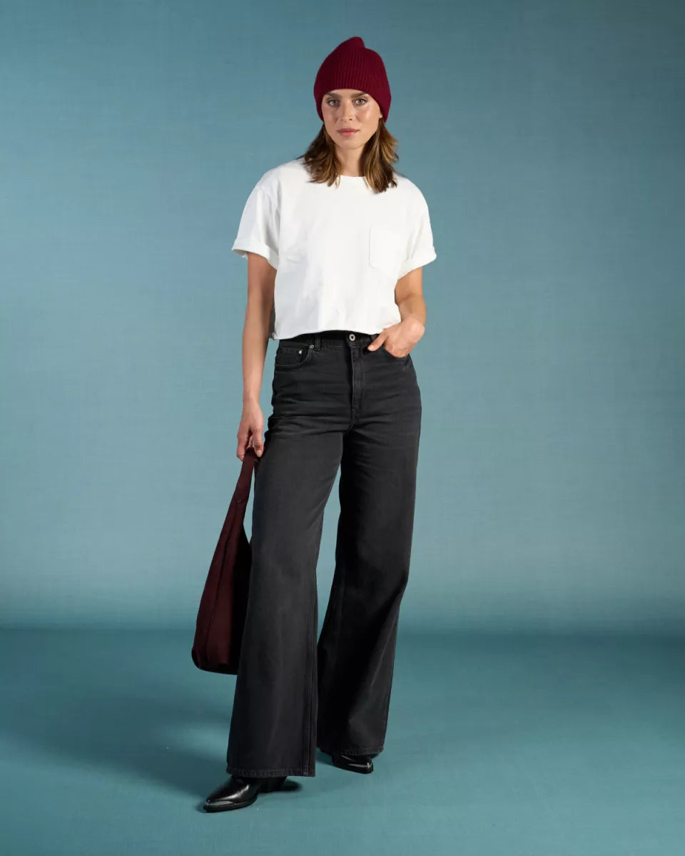 KUYICHI Harper Loose Flare - Smoky Noir