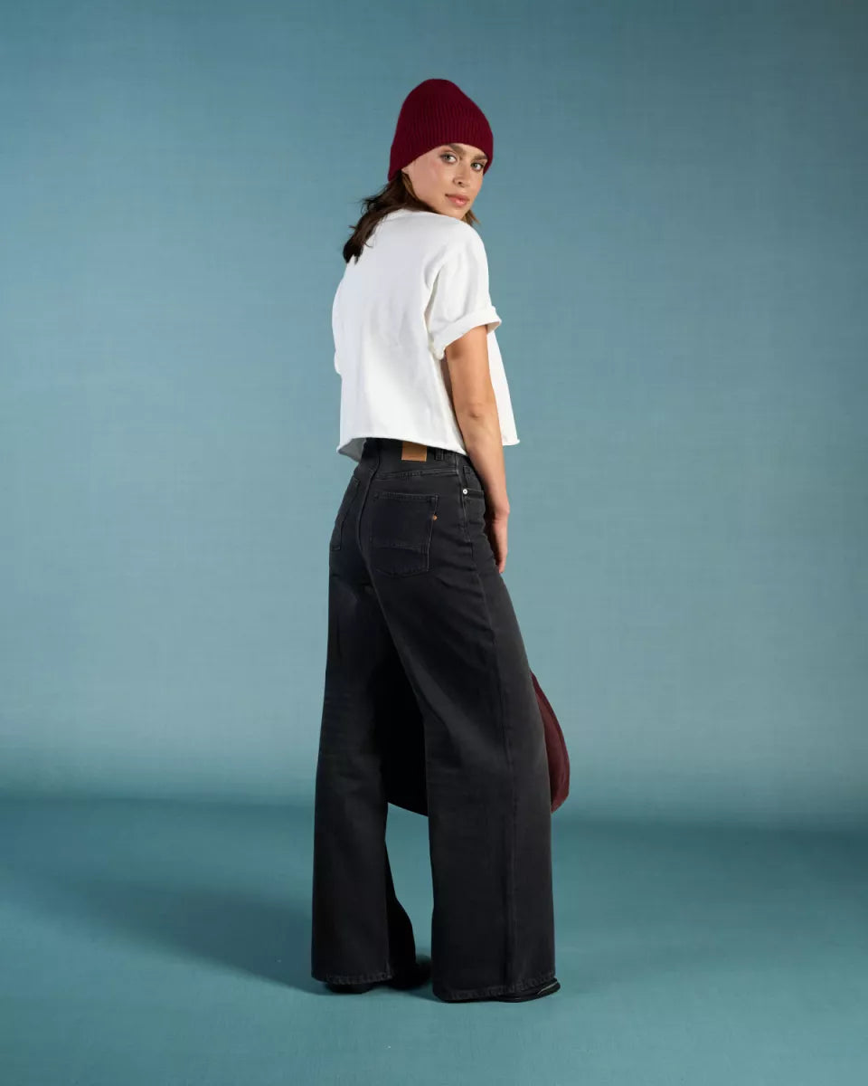 KUYICHI Harper Loose Flare - Smoky Noir