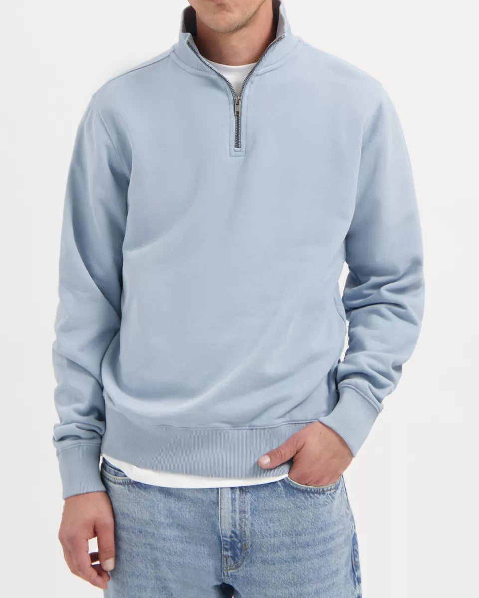 KUYICHI Vince Zip Sweat - Cloud Blue