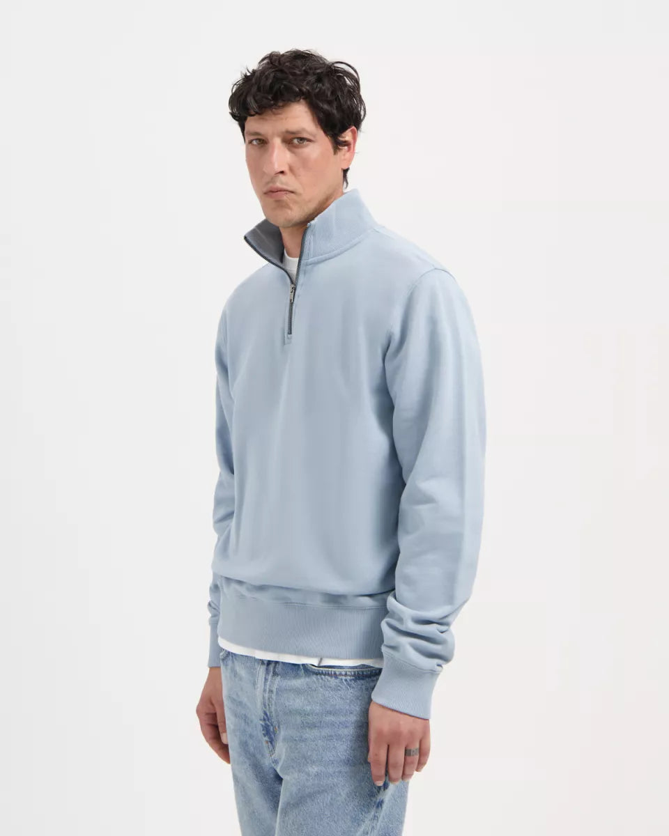 KUYICHI Vince Zip Sweat - Cloud Blue
