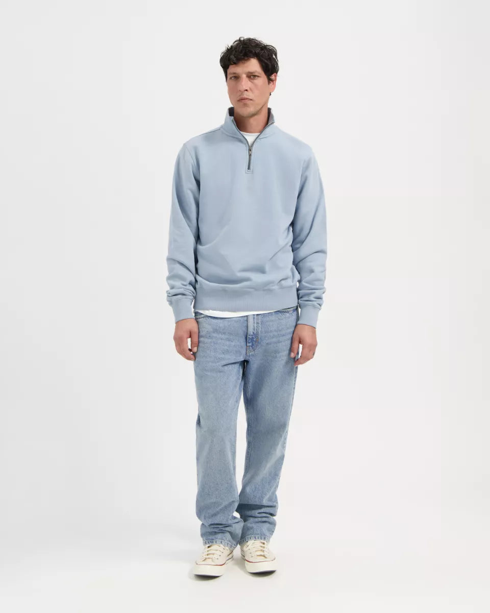 KUYICHI Vince Zip Sweat - Cloud Blue