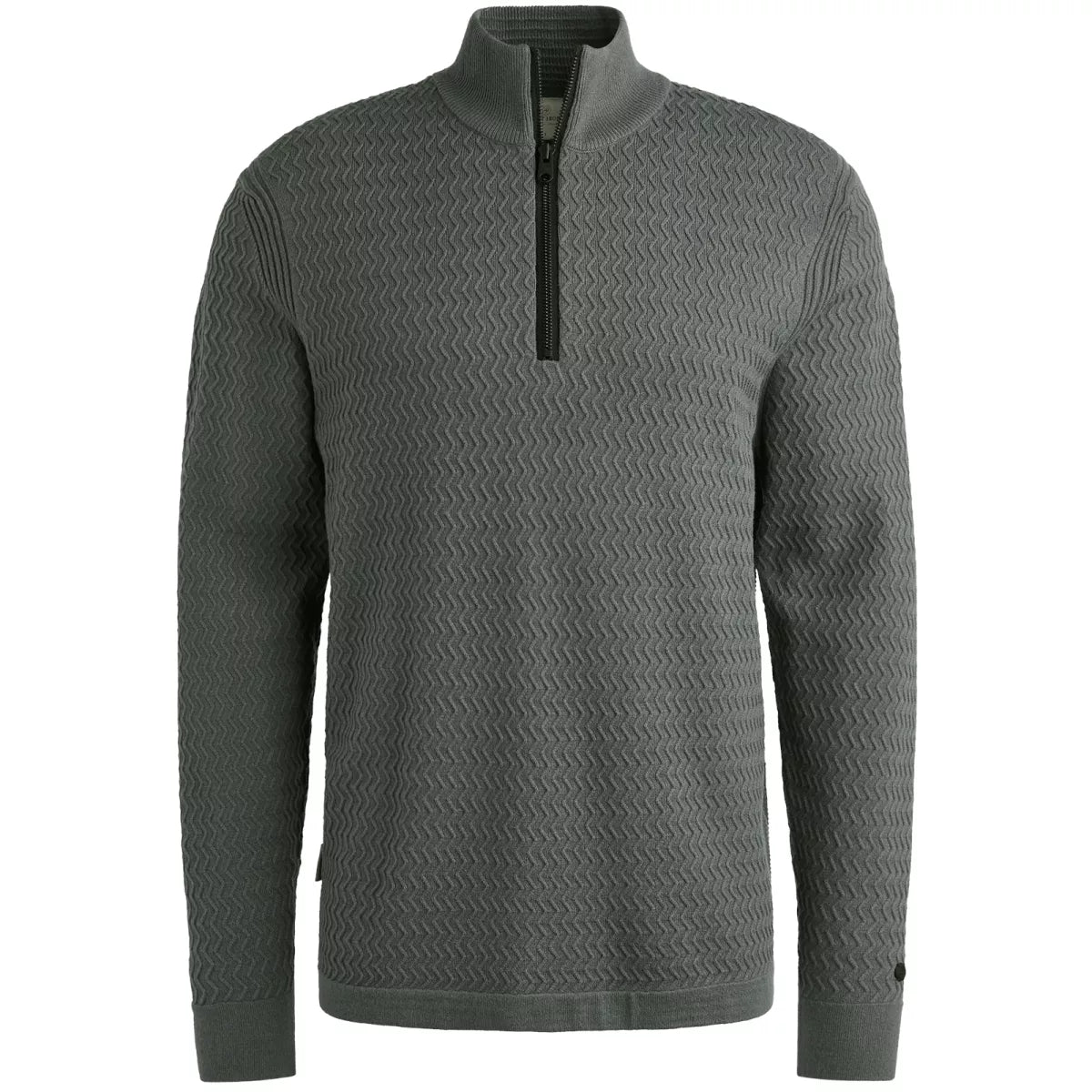 CAST IRON Half Zip Pullover - Donker Grijs