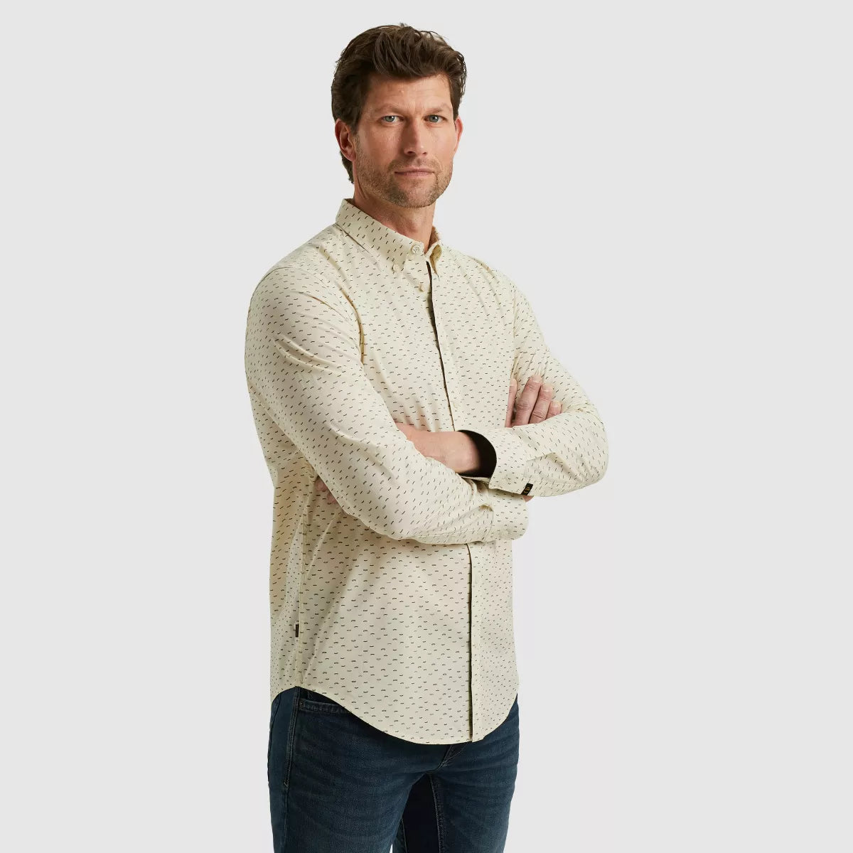 PME-LEGEND Shirt Allover Print - Ecru