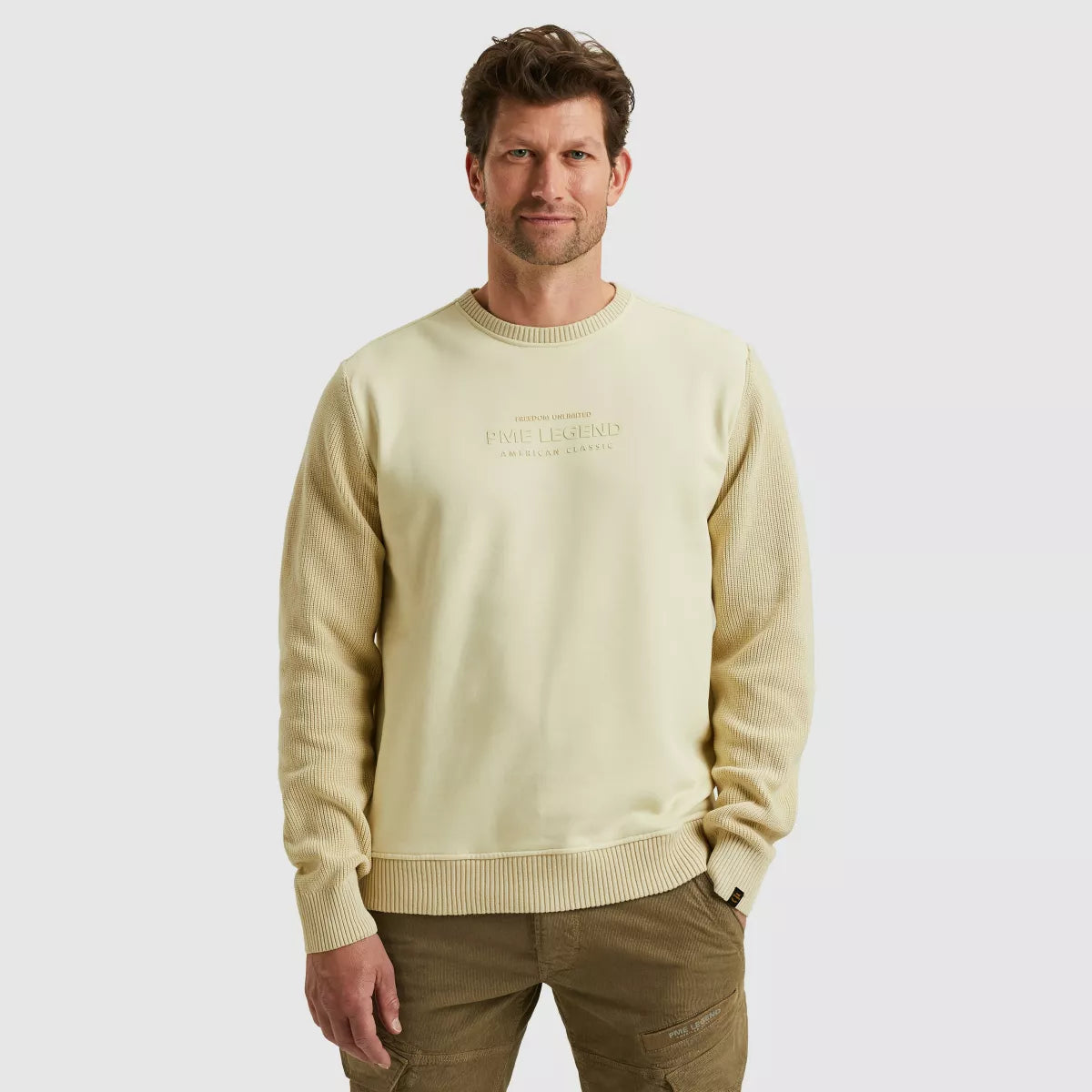 PME-LEGEND Crewneck Sweater - Ecru