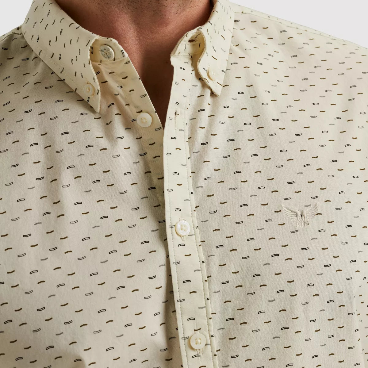 PME-LEGEND Shirt Allover Print - Ecru