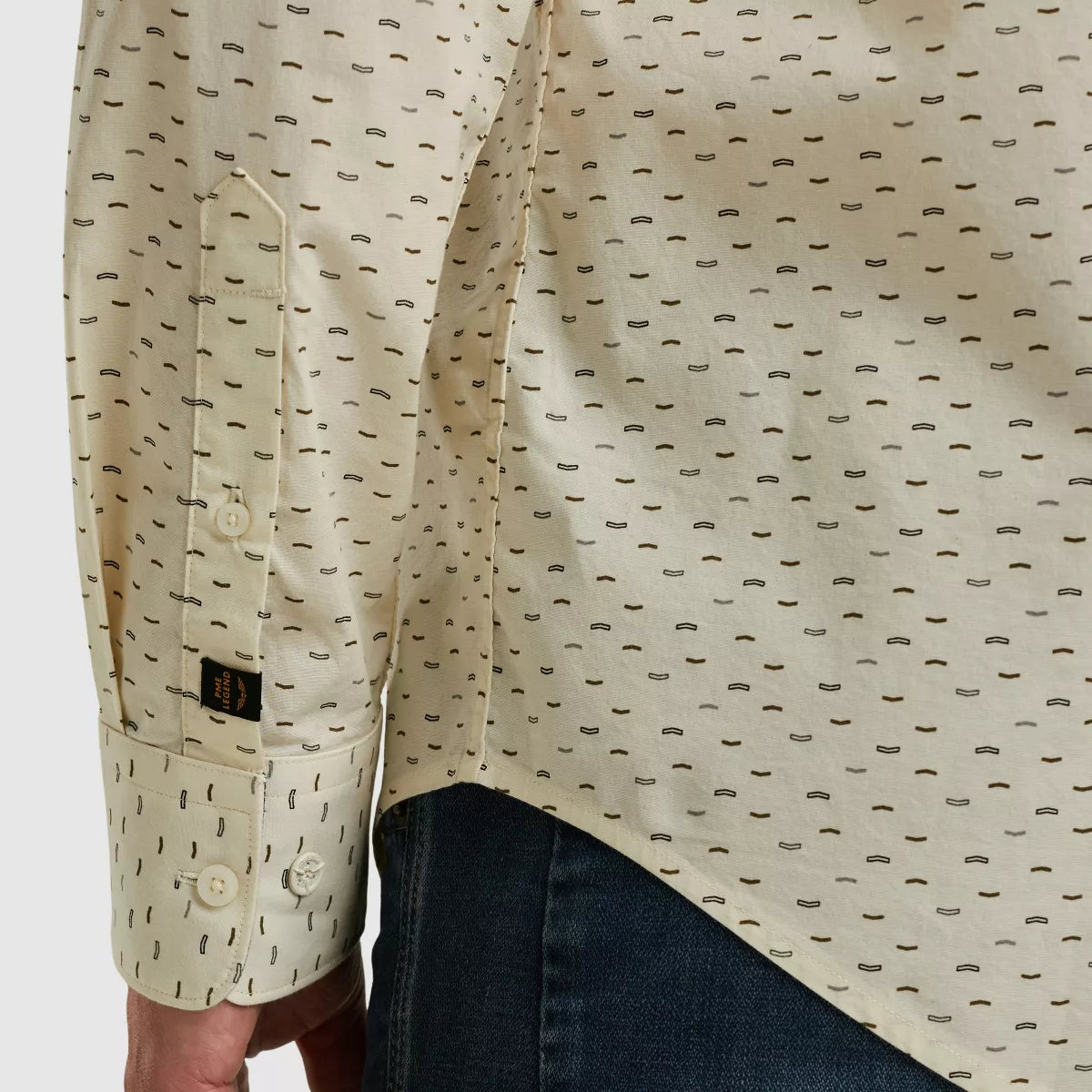 PME-LEGEND Shirt Allover Print - Ecru