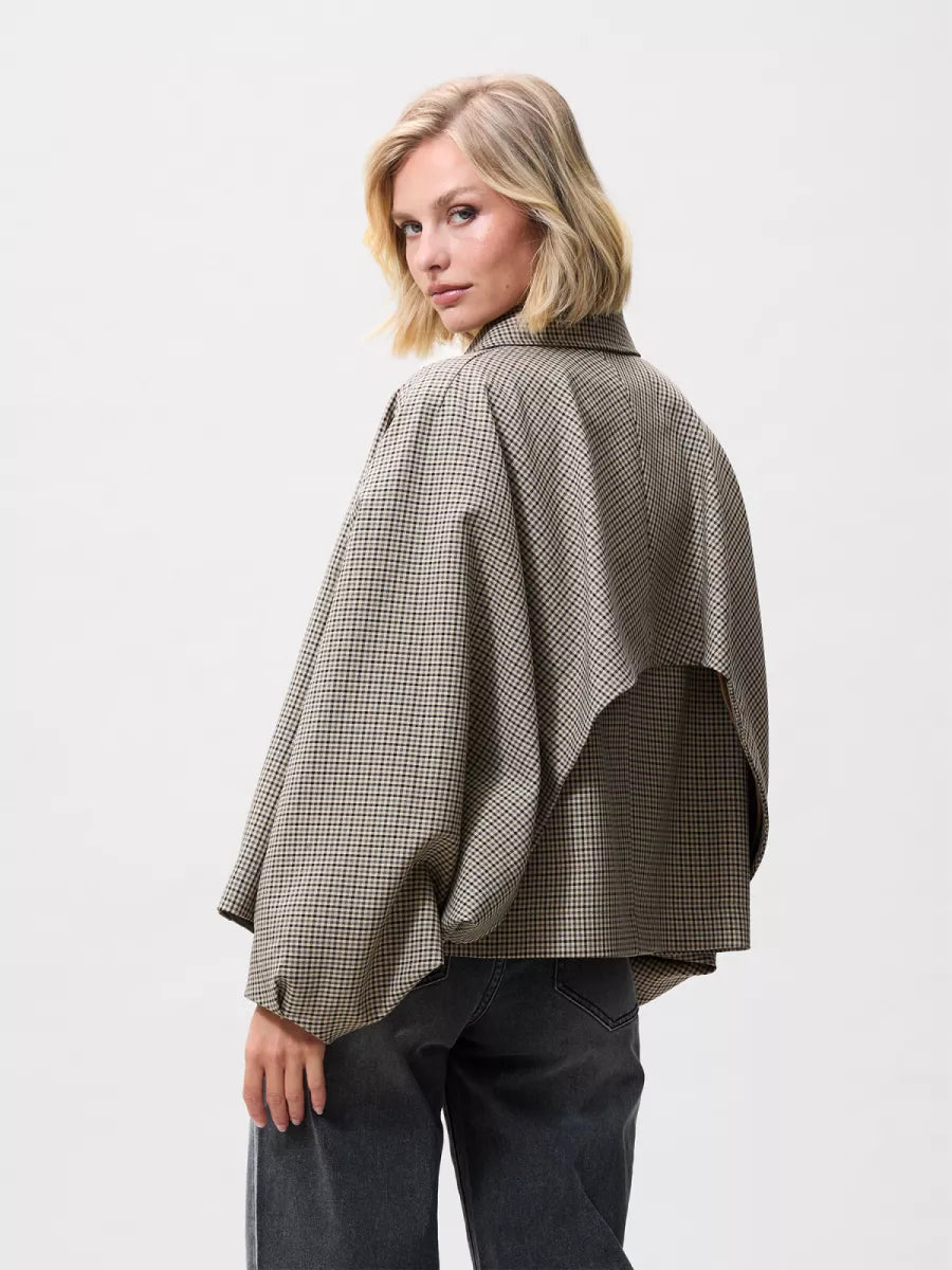 CATWALK JUNKIE Check Cape Jacket