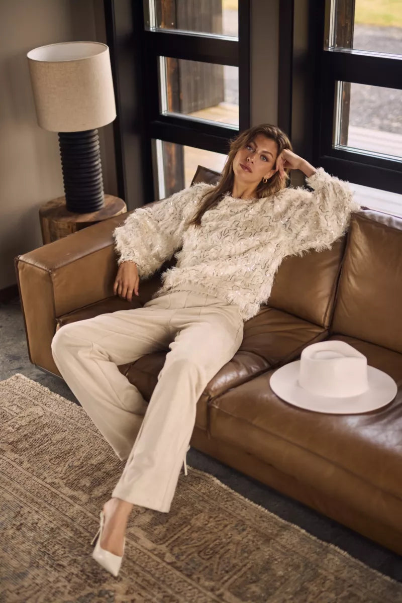 NUKUS Trix Pants Suedine - Off White