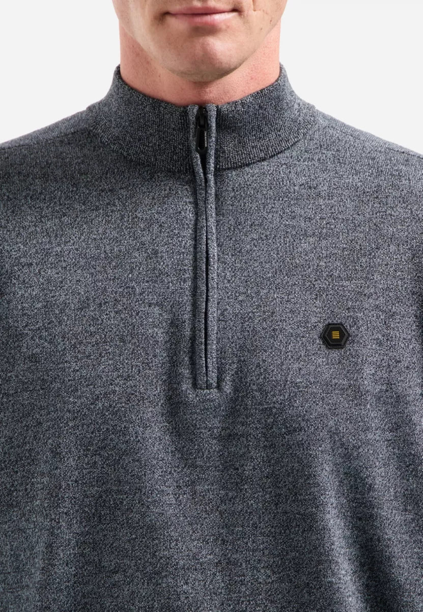 NO EXCESS Pullover Half Zip - Dusty Blue