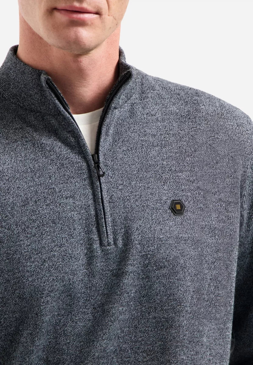 NO EXCESS Pullover Half Zip - Dusty Blue