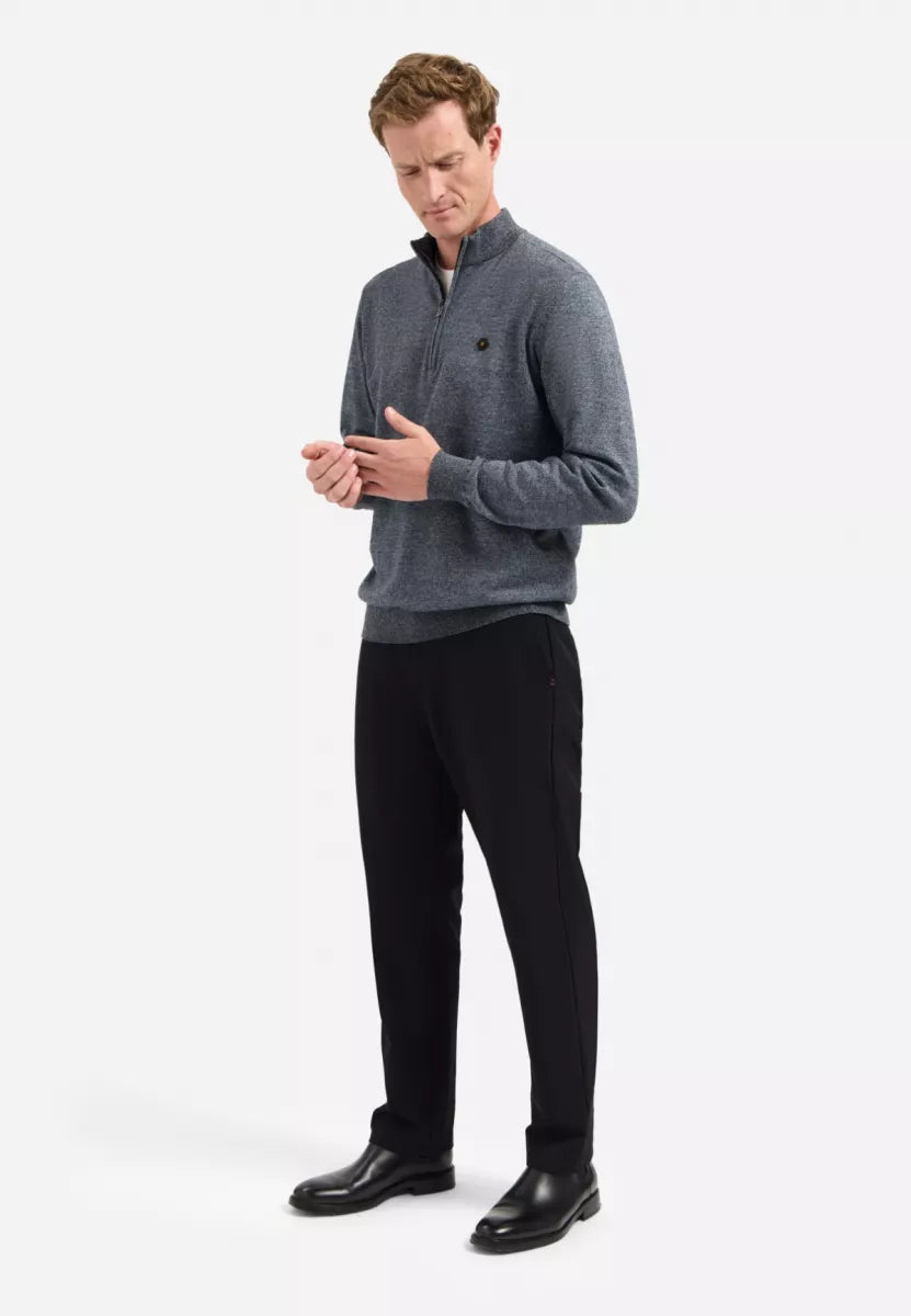 NO EXCESS Pullover Half Zip - Dusty Blue