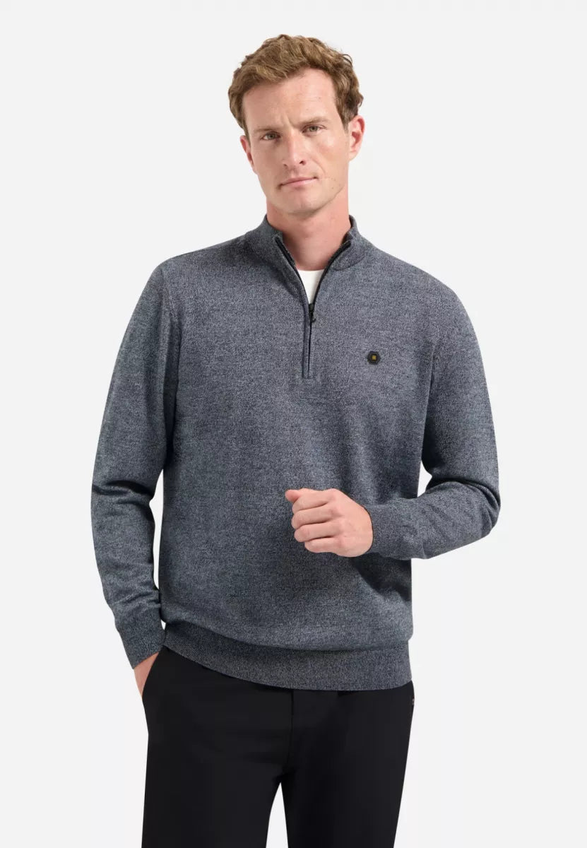 NO EXCESS Pullover Half Zip - Dusty Blue