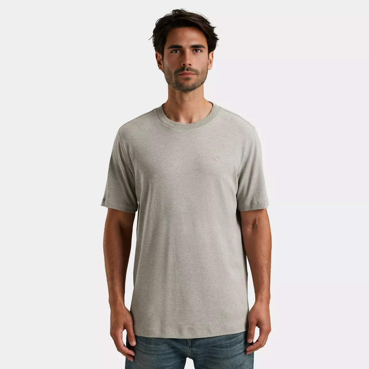 CAST IRON Short Sleeve Shirt - Melee Grijs