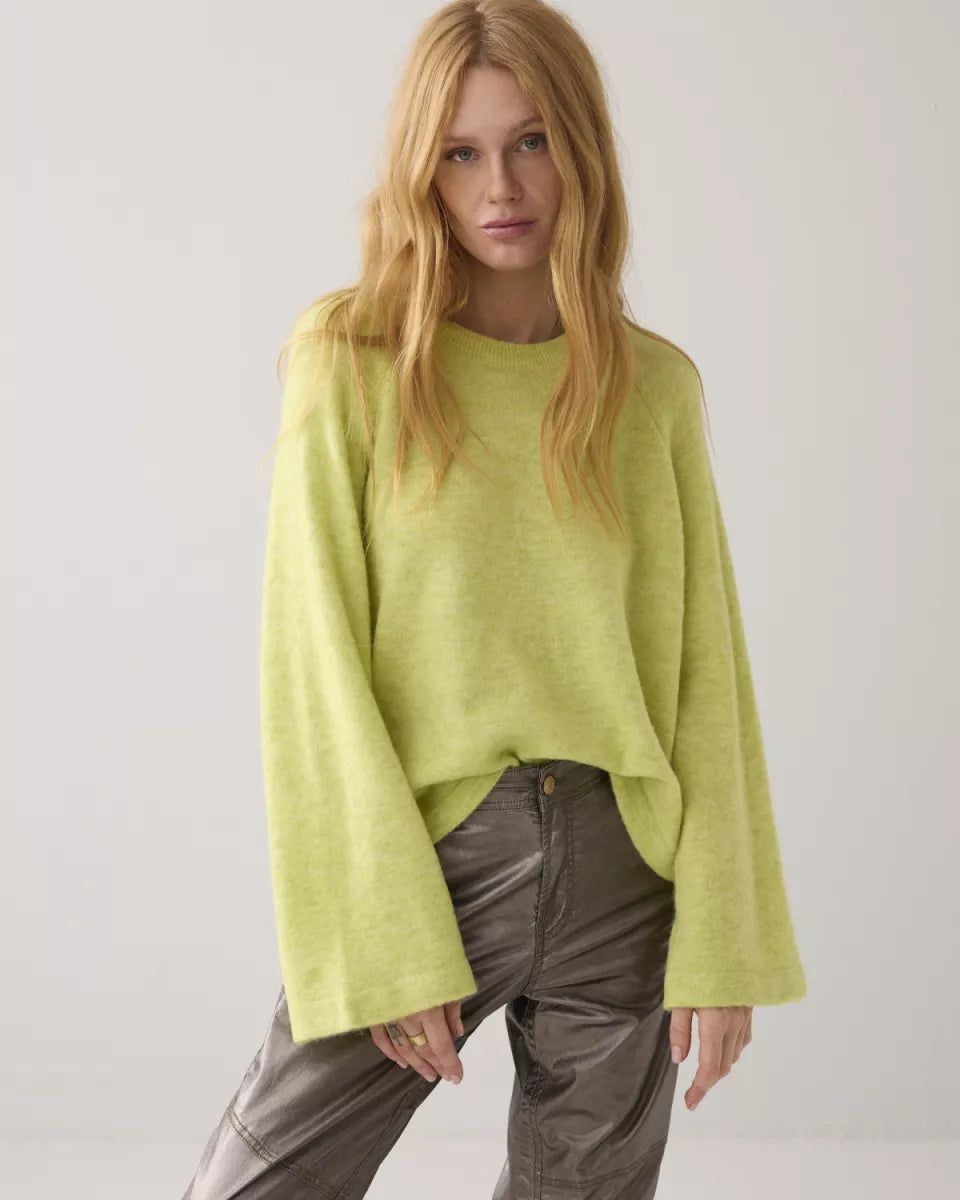 SUMMUM Oversized Sweater - Misty Lime