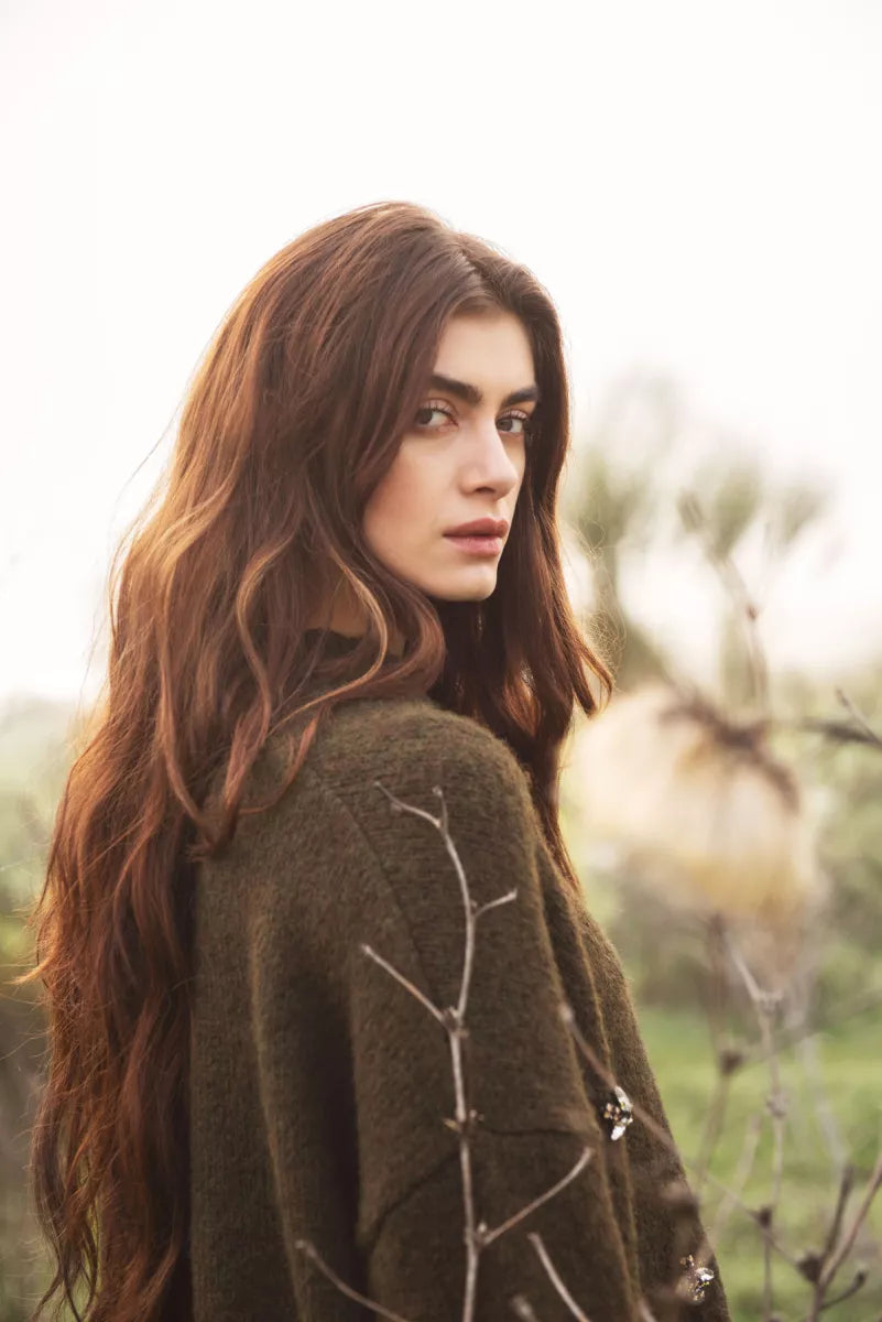 SUMMUM Embellished Sweater - Dark Camo