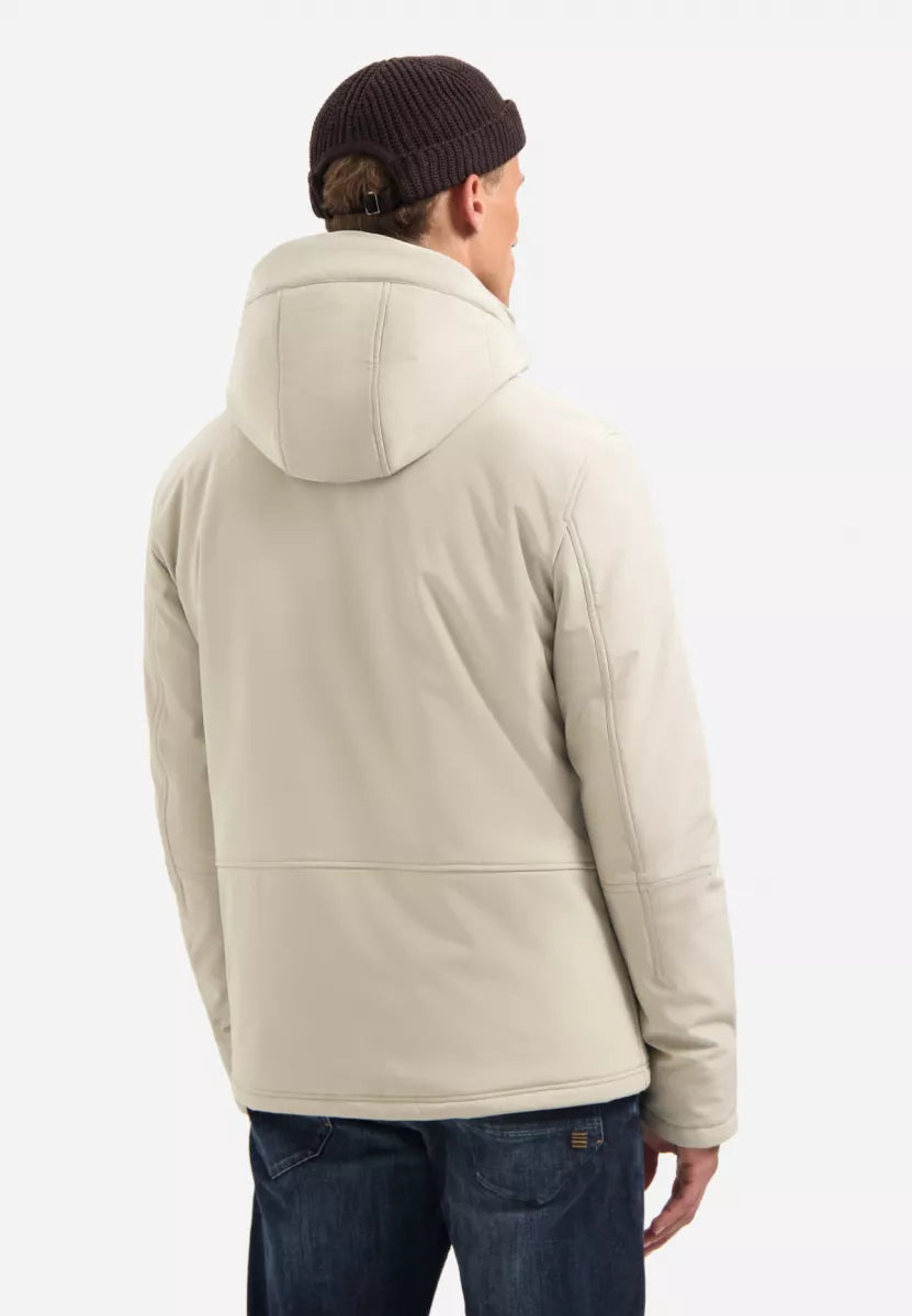 NO EXCESS Hooded Jacket - Stone