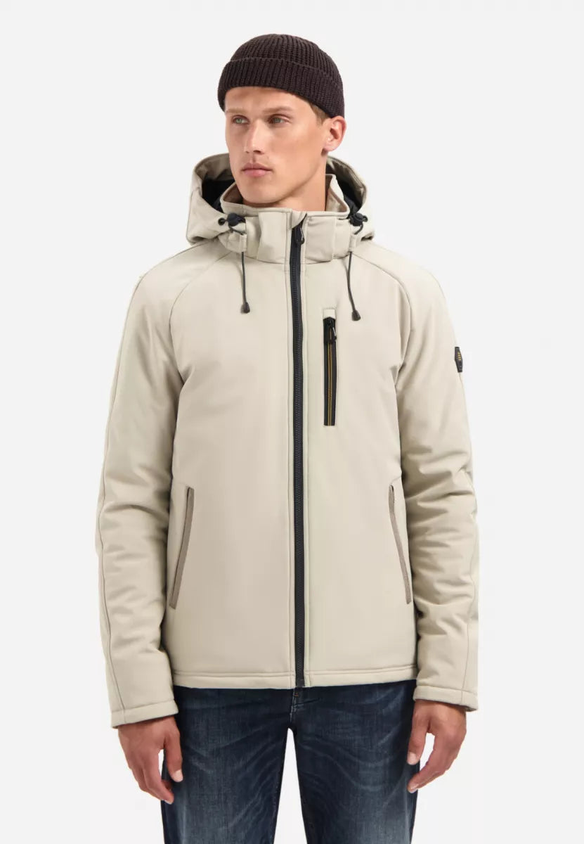 NO EXCESS Hooded Jacket - Stone