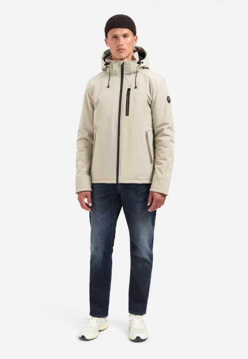 NO EXCESS Hooded Jacket - Stone