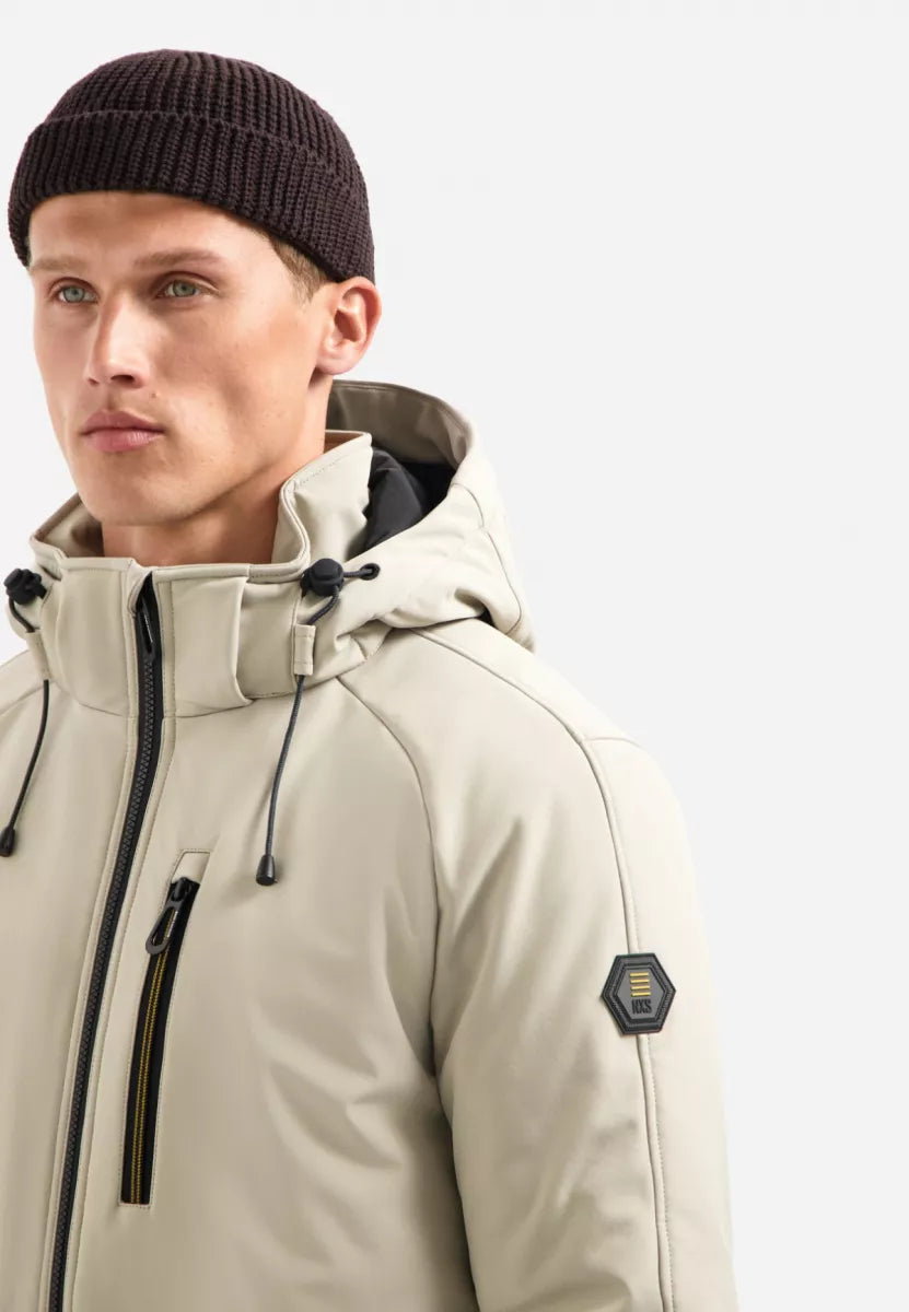 NO EXCESS Hooded Jacket - Stone