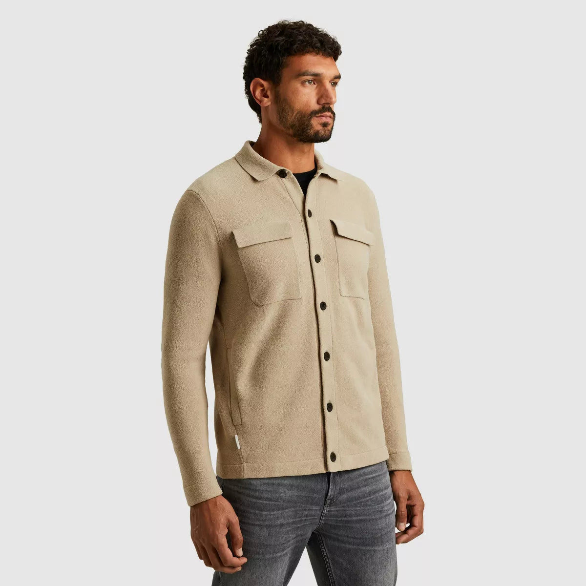 CAST IRON Button Jacket Soft Blend - Beige